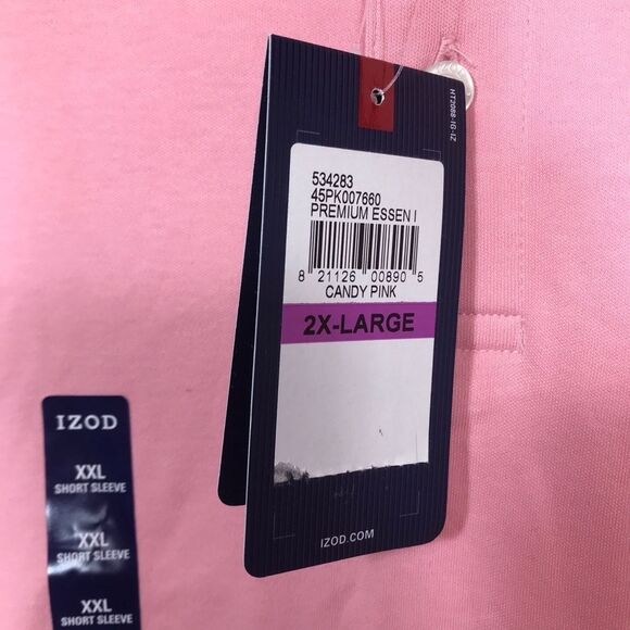 Izod Advantage Performance Stretch Polo Pink Classic Fit Men’s Size XXL - Picture 5 of 6